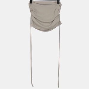 White Ruched Tube Top